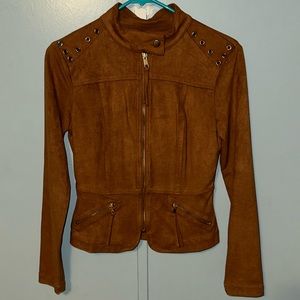 Brown suede jacket